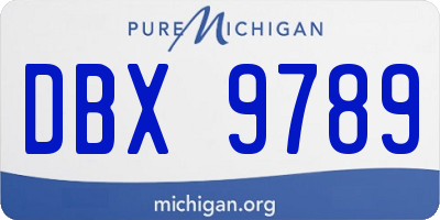 MI license plate DBX9789