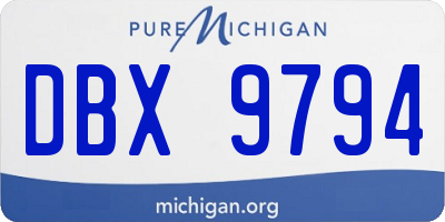 MI license plate DBX9794