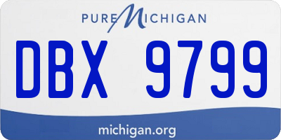 MI license plate DBX9799