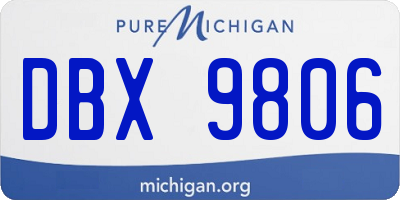 MI license plate DBX9806