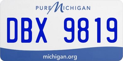 MI license plate DBX9819
