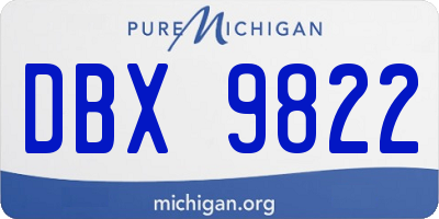 MI license plate DBX9822
