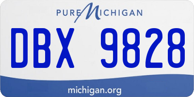 MI license plate DBX9828