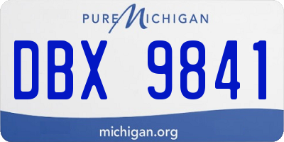 MI license plate DBX9841