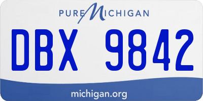 MI license plate DBX9842