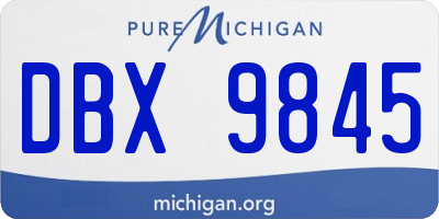 MI license plate DBX9845