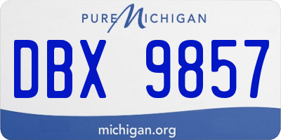 MI license plate DBX9857