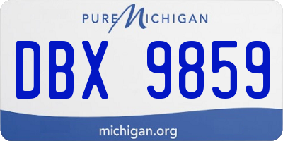 MI license plate DBX9859