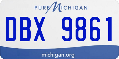 MI license plate DBX9861