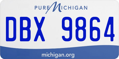 MI license plate DBX9864