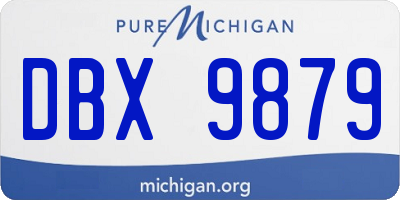 MI license plate DBX9879