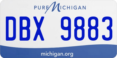 MI license plate DBX9883