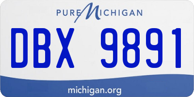 MI license plate DBX9891