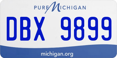 MI license plate DBX9899