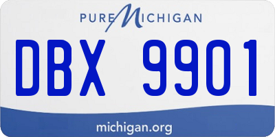 MI license plate DBX9901