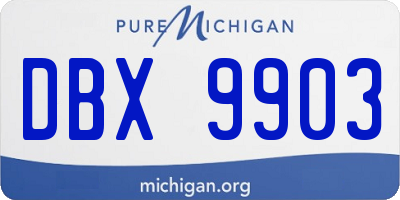MI license plate DBX9903