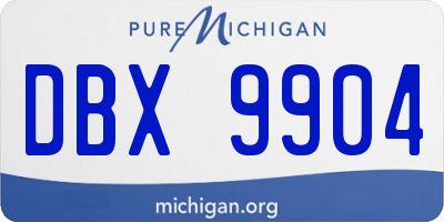 MI license plate DBX9904
