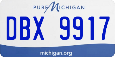 MI license plate DBX9917