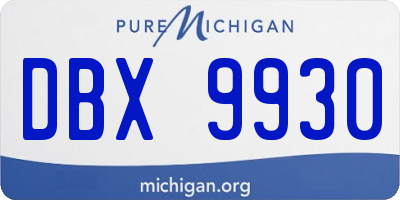 MI license plate DBX9930