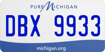 MI license plate DBX9933