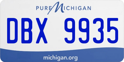 MI license plate DBX9935