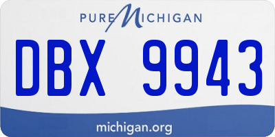 MI license plate DBX9943