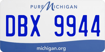 MI license plate DBX9944