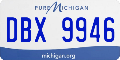 MI license plate DBX9946