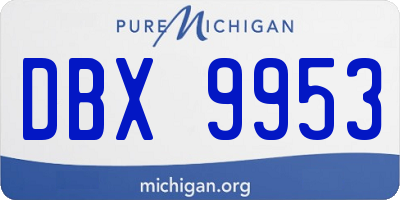MI license plate DBX9953
