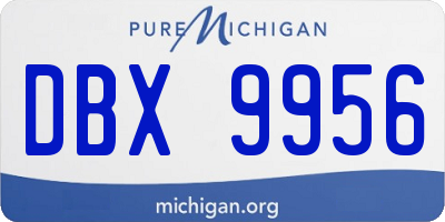 MI license plate DBX9956