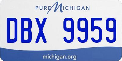 MI license plate DBX9959