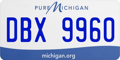 MI license plate DBX9960