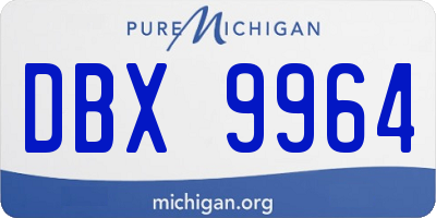 MI license plate DBX9964