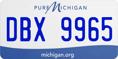 MI license plate DBX9965