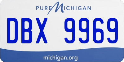 MI license plate DBX9969