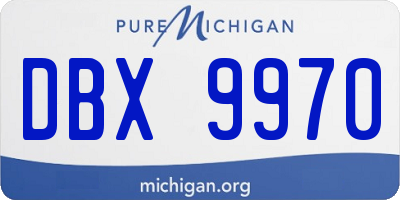 MI license plate DBX9970