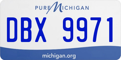 MI license plate DBX9971