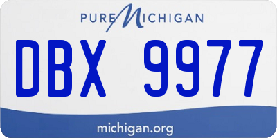 MI license plate DBX9977