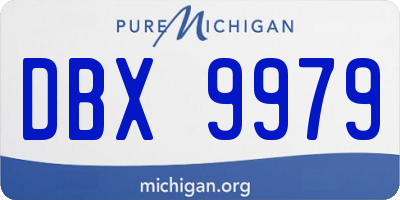 MI license plate DBX9979