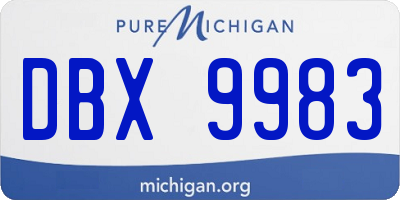 MI license plate DBX9983