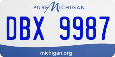 MI license plate DBX9987