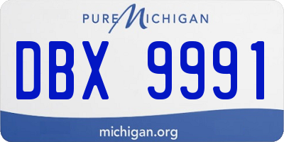 MI license plate DBX9991