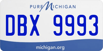 MI license plate DBX9993