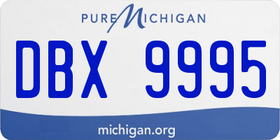 MI license plate DBX9995