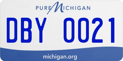 MI license plate DBY0021