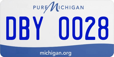 MI license plate DBY0028