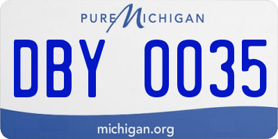 MI license plate DBY0035