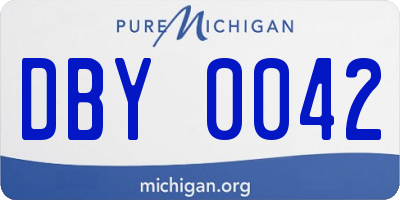 MI license plate DBY0042