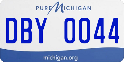MI license plate DBY0044