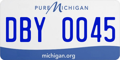 MI license plate DBY0045